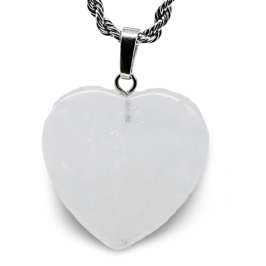 Necklace - Heart Shaped - Crystal Quartz -Crystal Quartz -Arômes & Évasions