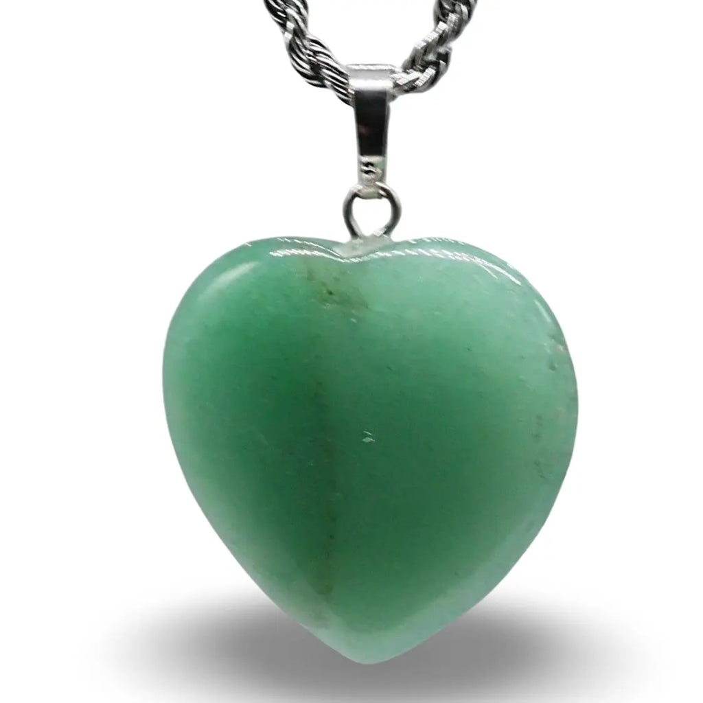 Necklace - Heart Shaped - Green Aventurine
