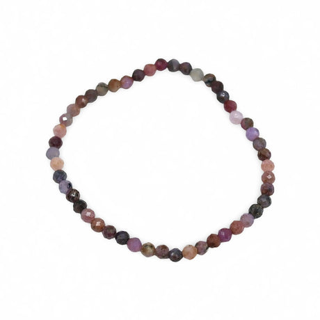 Bracelet - Red Corundum, Ruby & Sapphire - 4mm