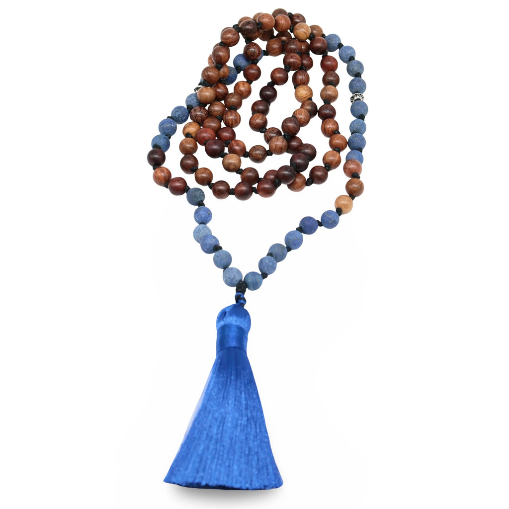 Bracelet / Necklace - Multi Strand - Lapis Lazuli & Wood Beads