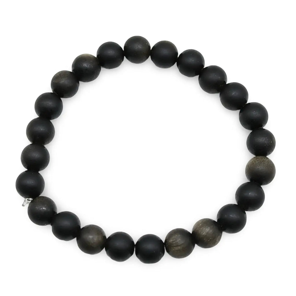 Bracelet - Frosted Goldsheen Obsidian - 8mm