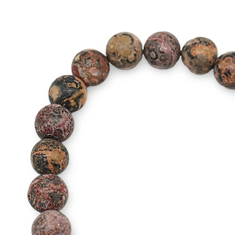 Bracelet - Frosted Leopard Skin Jasper - 8mm