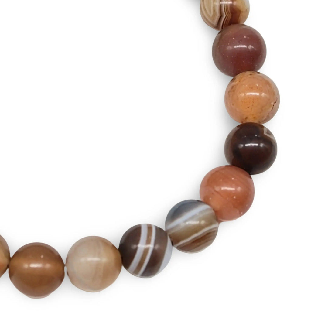 Bracelet - Frosted Striped Agate - 8mm