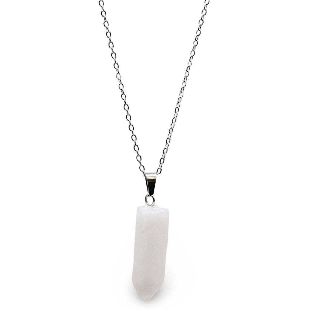 Necklace - Bullet Point - Gemstone Pendant - Crystal Quartz