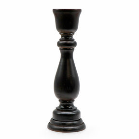 Candle Holder - Pine Wood - Coconut Brown