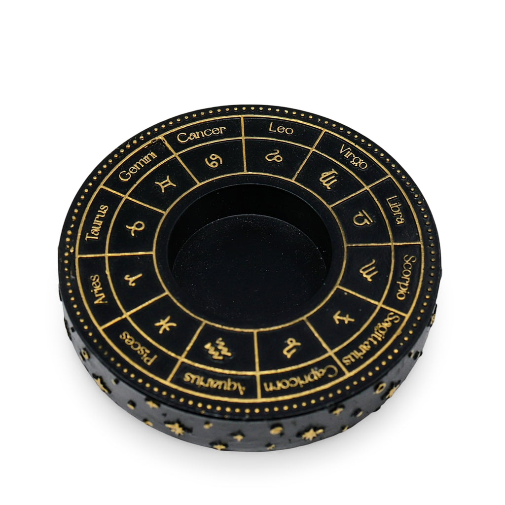 Candle Holder - Astrology Wheel Zodiac - Tealight