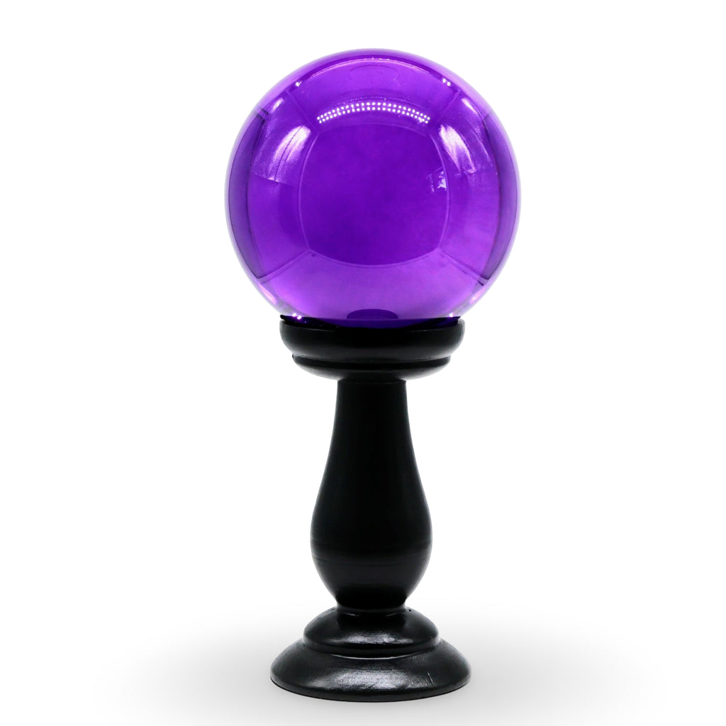 Wicca & Pagan - Purple Crystal Ball on Stand - Medium