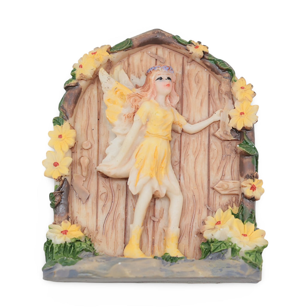 Home Decor - Mini Fairy Door Yellow