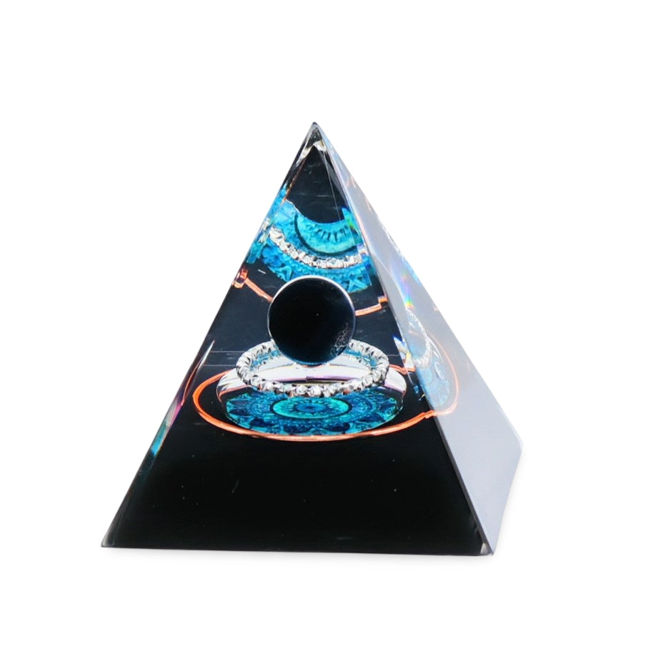 Pyramid - Orgonite - Tourmaline - 2"