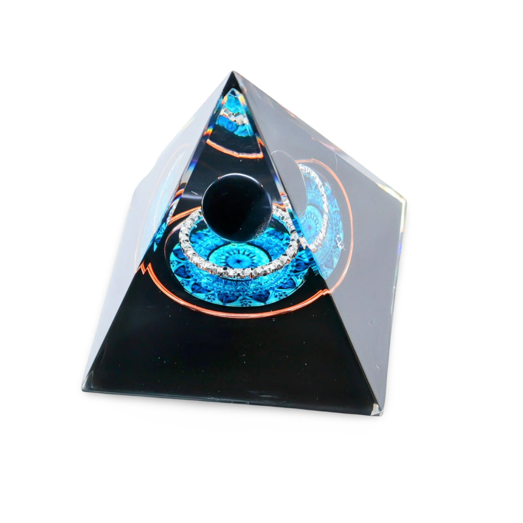 Pyramid - Orgonite - Tourmaline - 2"