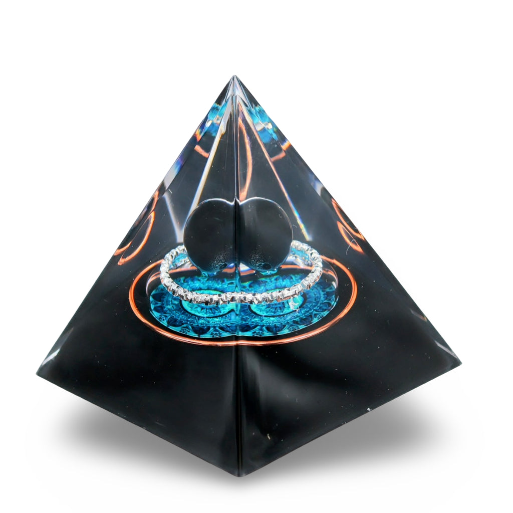 Pyramid - Orgonite - Tourmaline - 2"