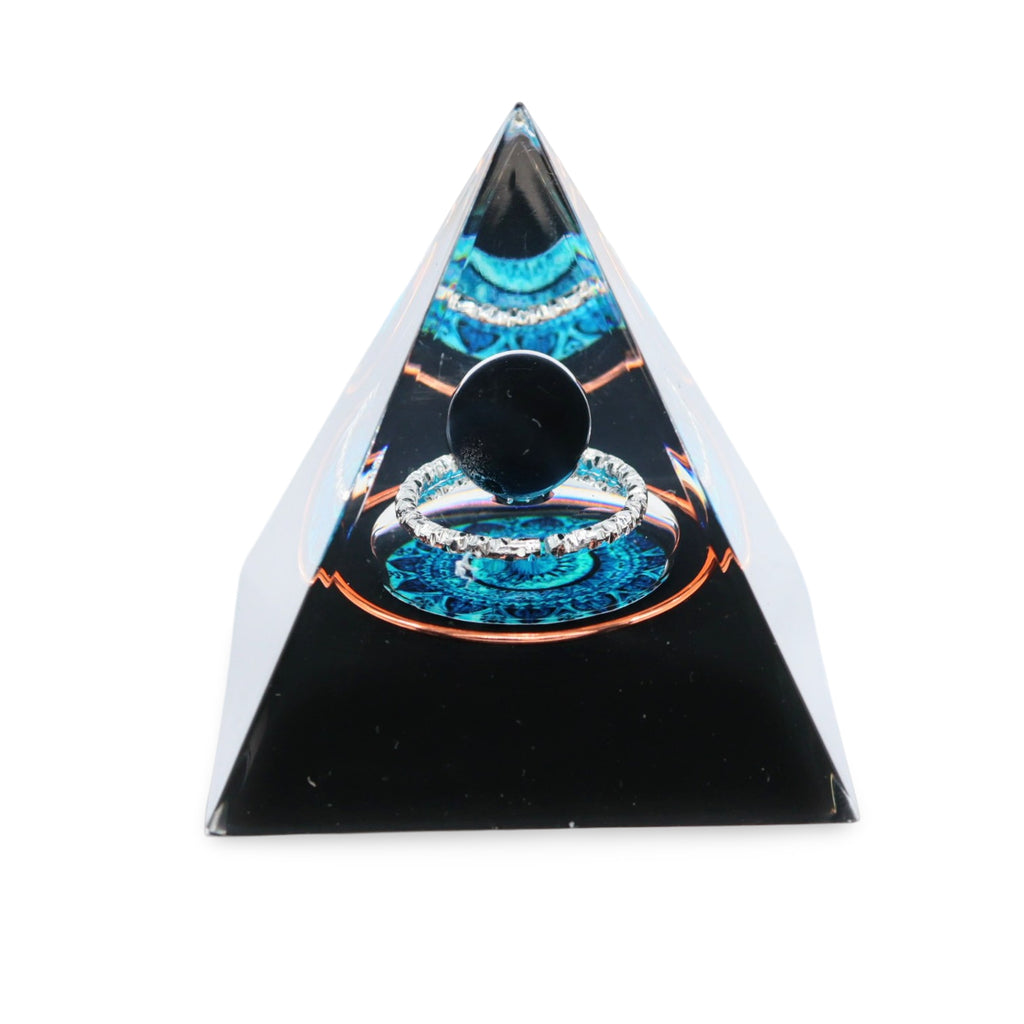 Pyramid - Orgonite - Tourmaline - 2"