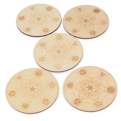 Home Decor - Wooden Coaster - Metatron - Set of 5