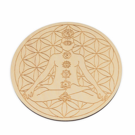 Home Decor - Wooden Coaster - 7 Chakras - Set of 5