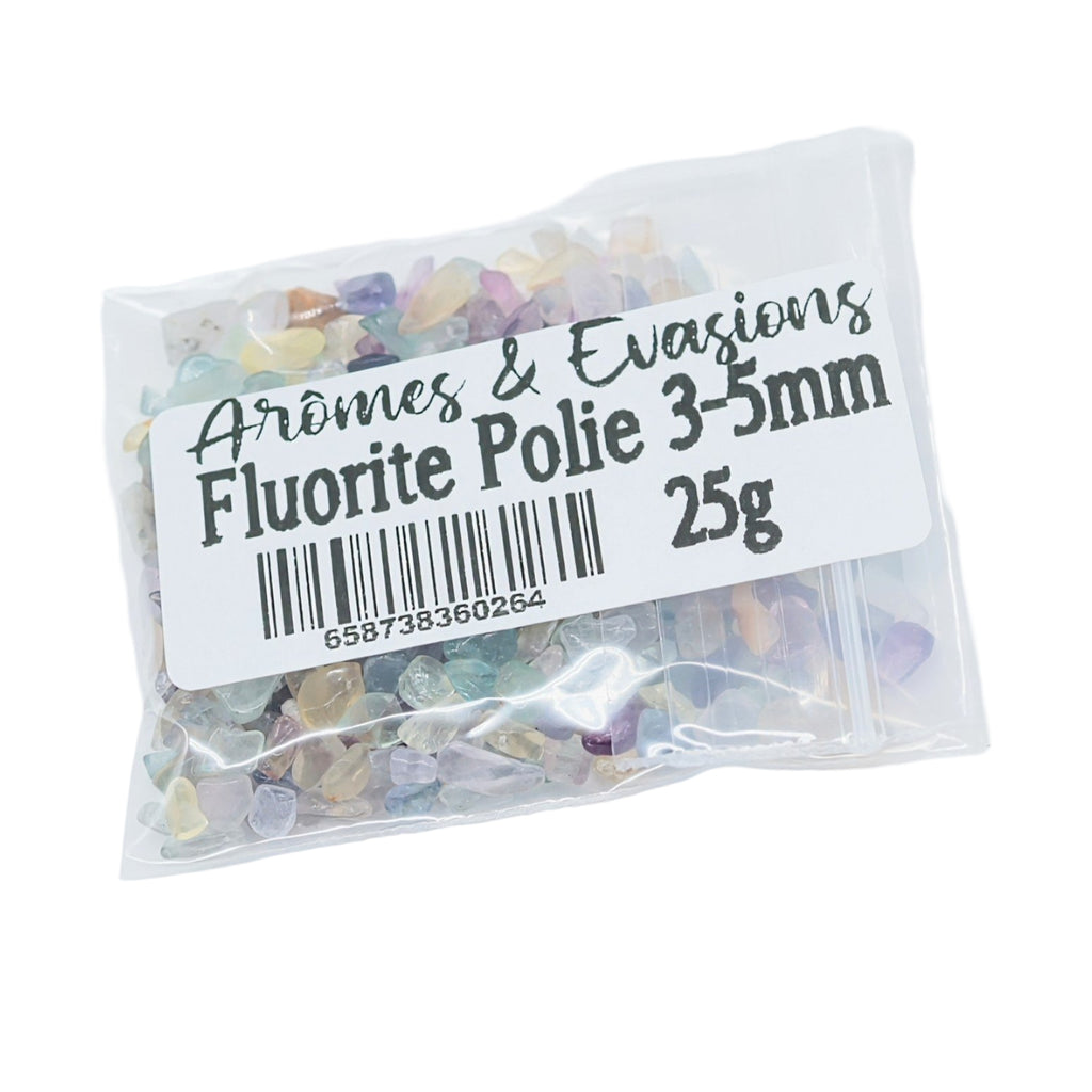 Stone - Tumbled Chips - Fluorite - 3 to 5mm 25 g