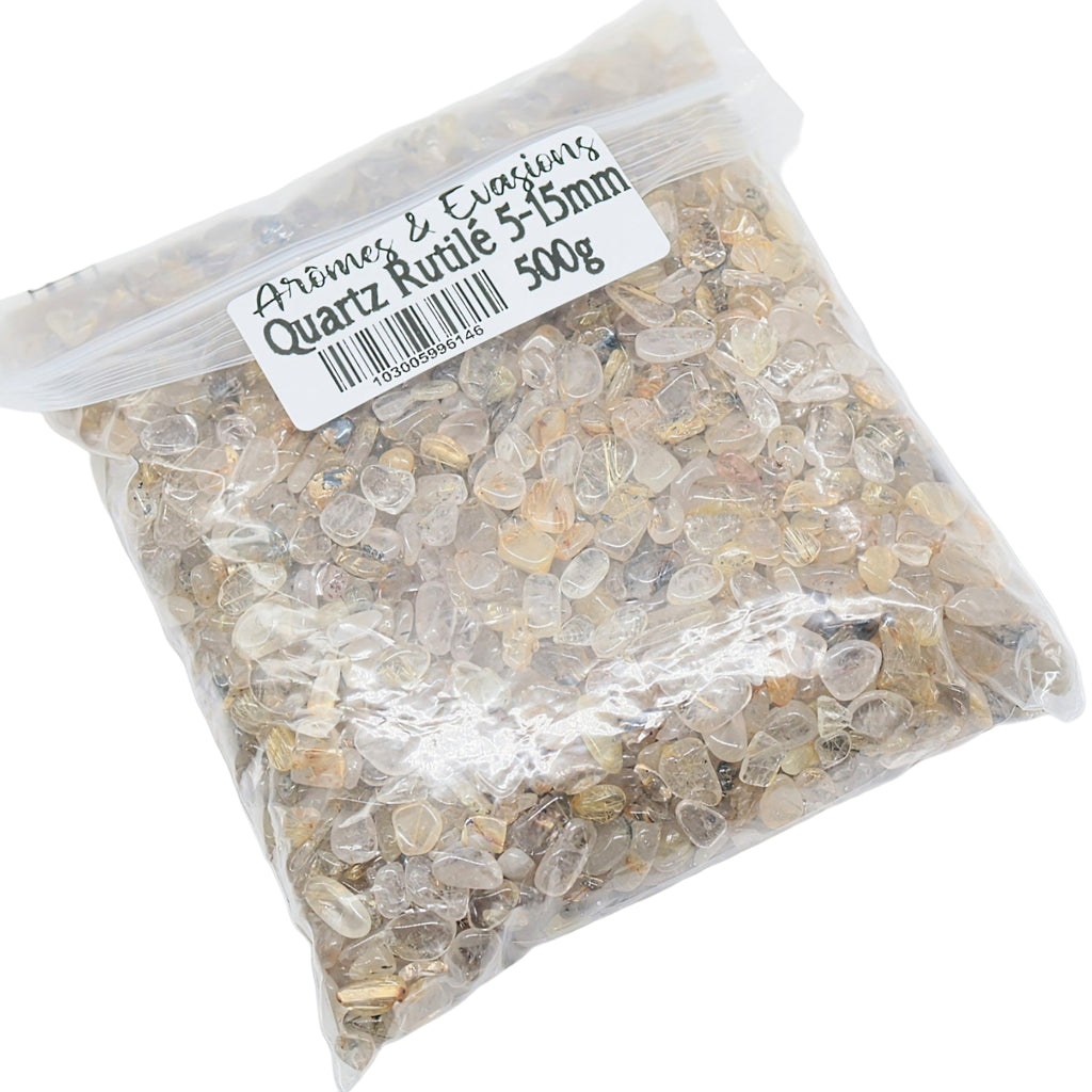 Stone - Tumbled Chips - Rutiled Quartz 500 g