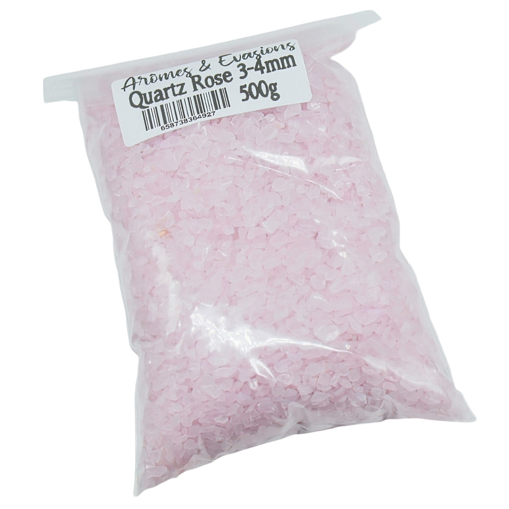 Stone - Tumbled Chips - Rose Quartz - 3-4mm 500 g