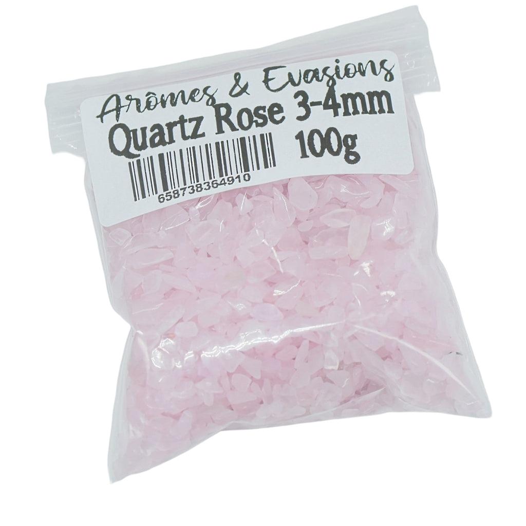 Stone - Tumbled Chips - Rose Quartz - 3-4mm 100 g