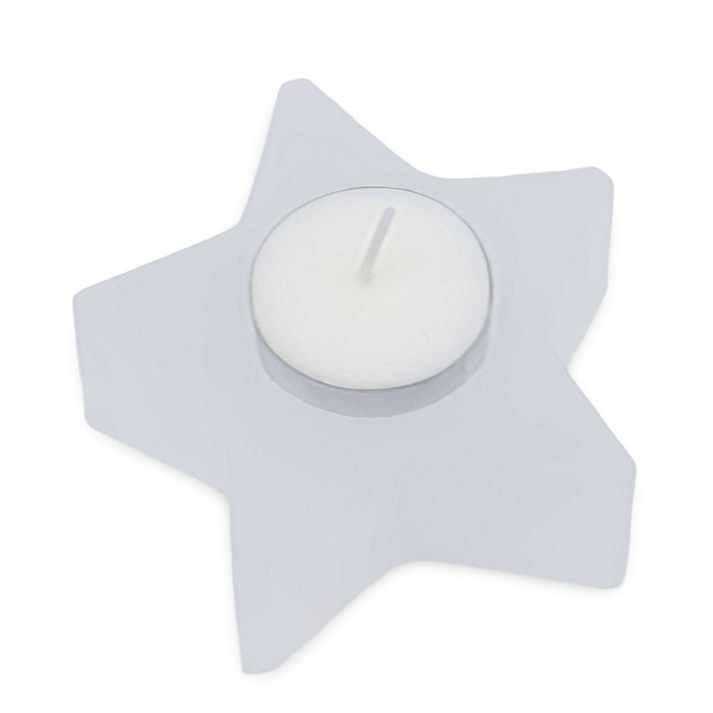 Candle Holder - Selenite - Star