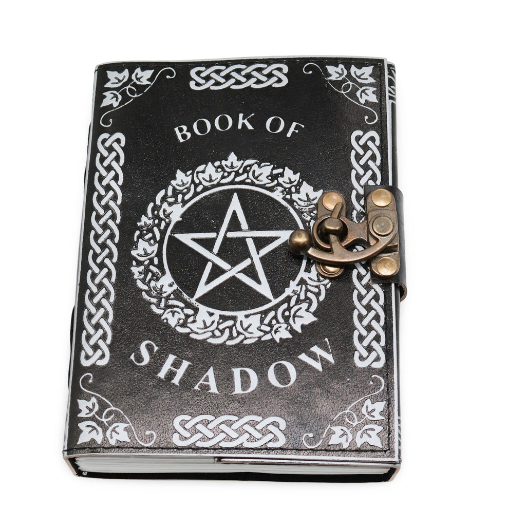 Wicca & Pagan - Leather Journal - Book of Shadow Pentacle