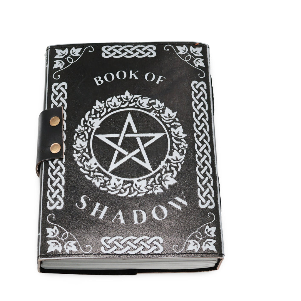 Wicca & Pagan - Leather Journal - Book of Shadow Pentacle