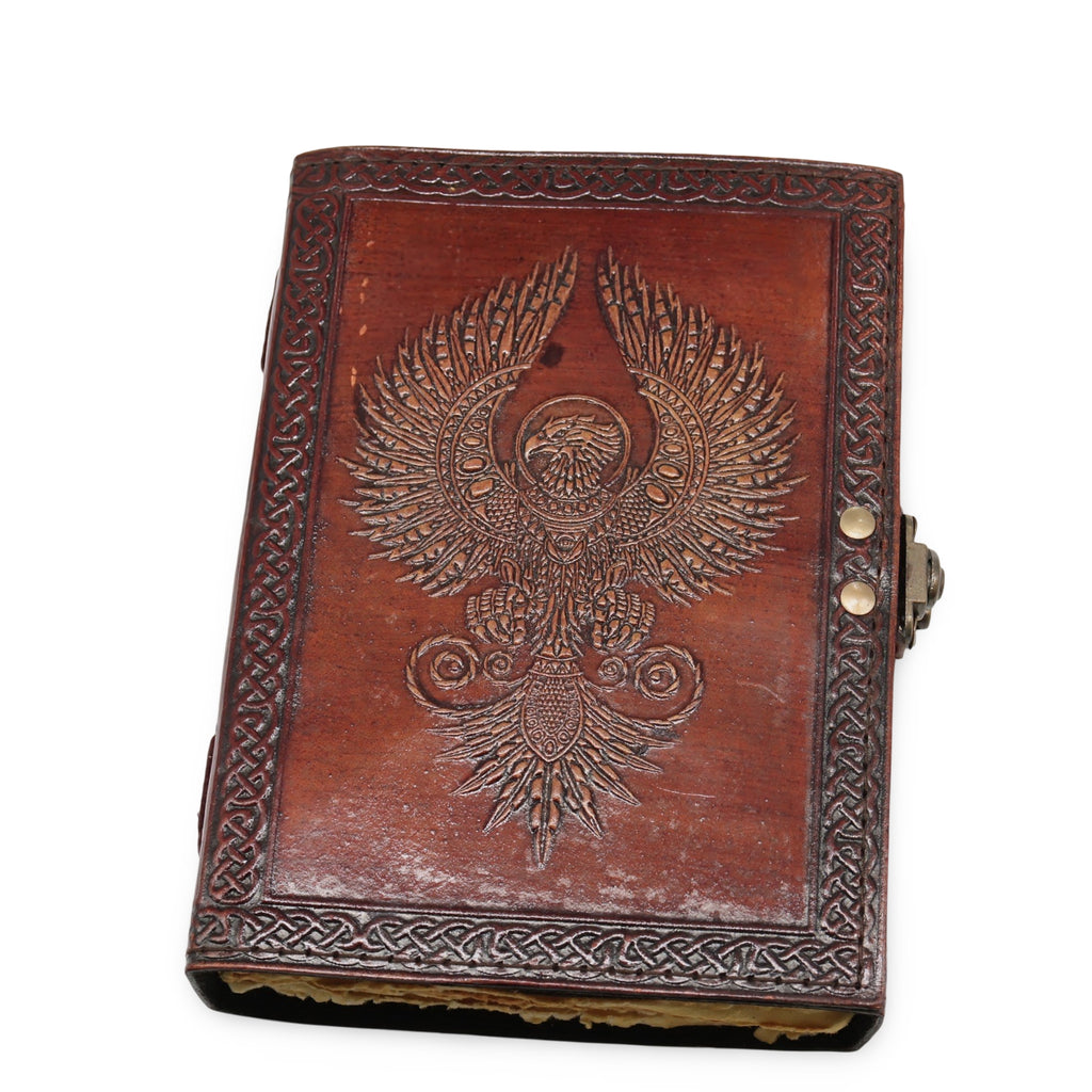 Wicca & Pagan - Leather Journal - Brown Eagle