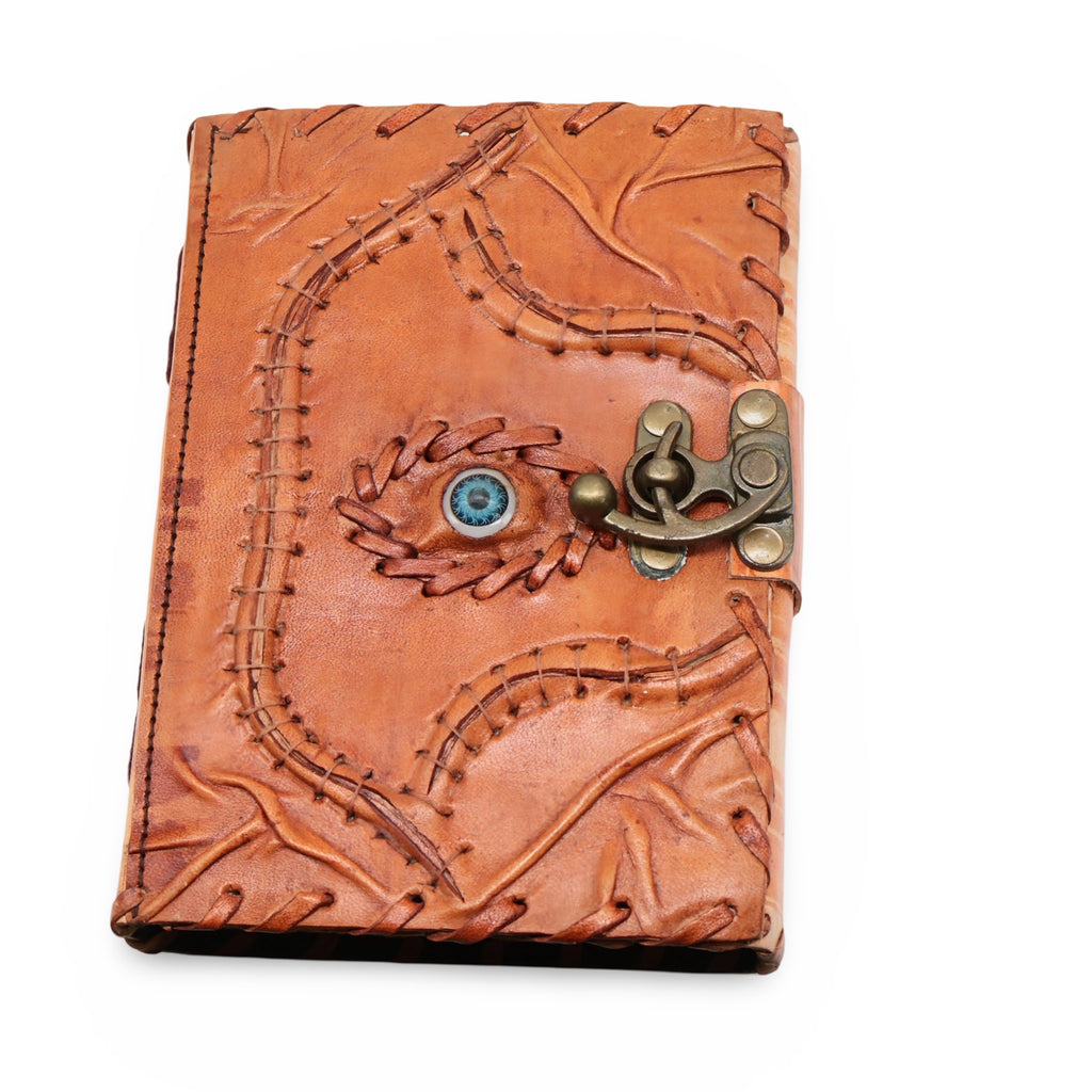 CLOSEOUT - Wicca & Pagan - Leather Journal Evil Eye