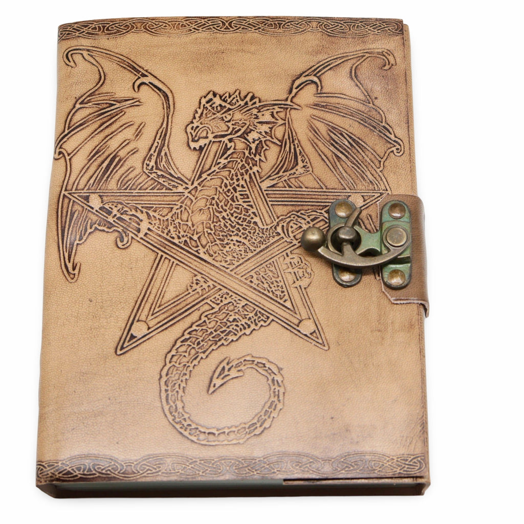 Wicca & Pagan -Leather Journal -Dragon Notebook