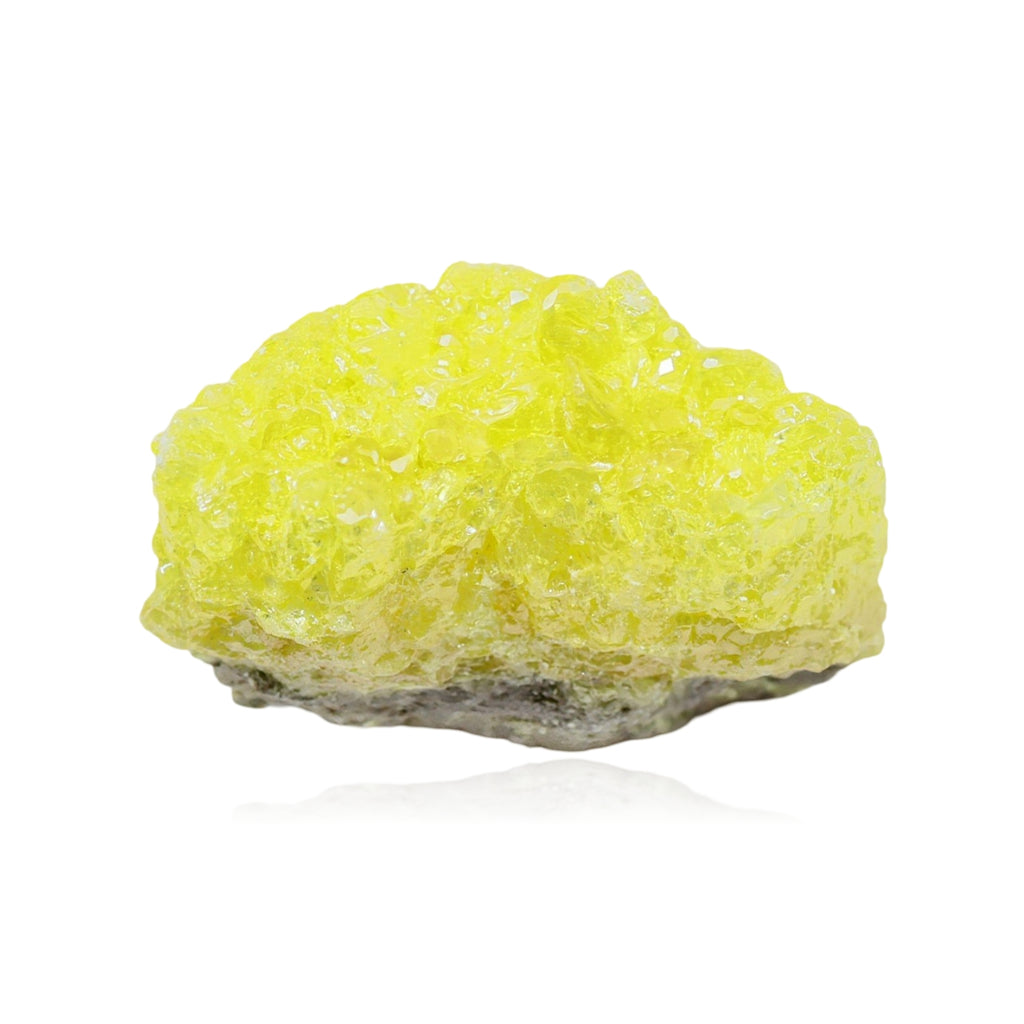 Stone - Specimen - Sulfur Cluster On Matrix