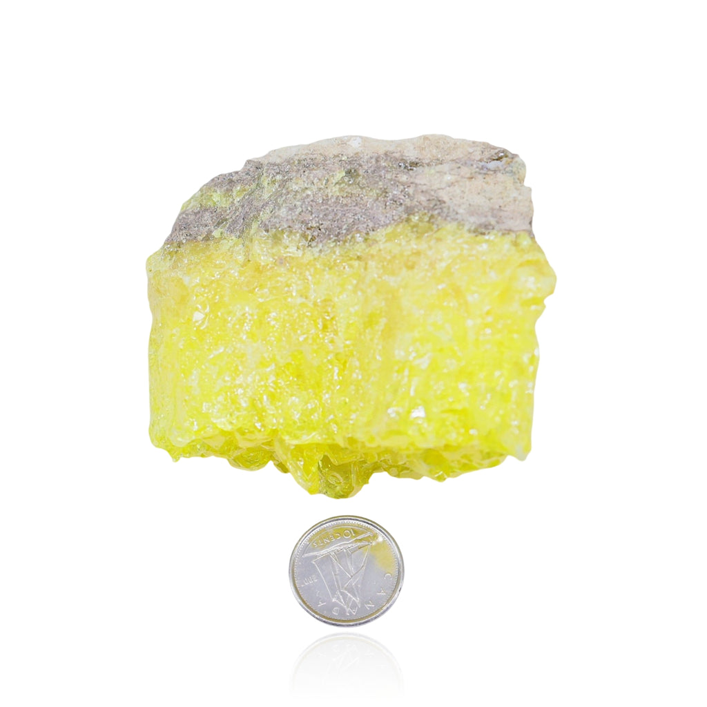 Stone - Specimen - Sulfur Cluster On Matrix