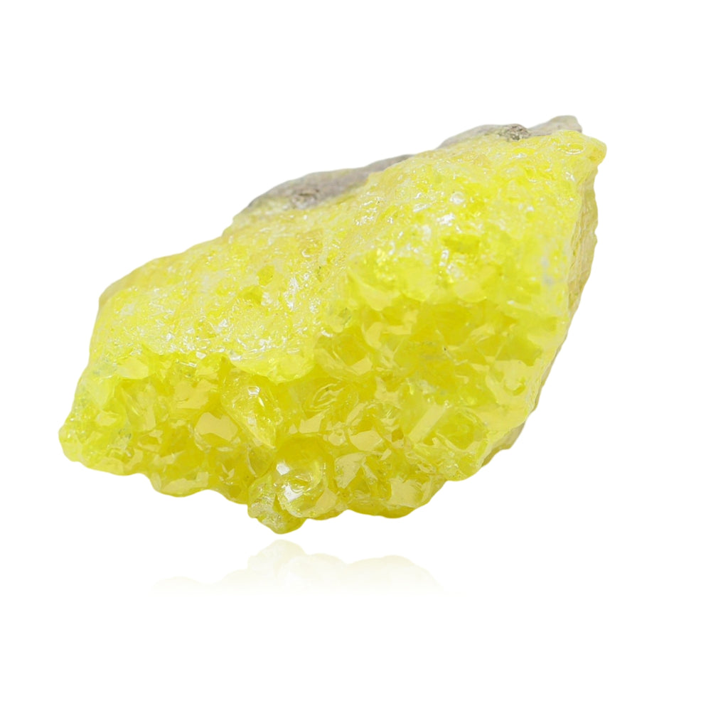 Stone - Specimen - Sulfur Cluster On Matrix