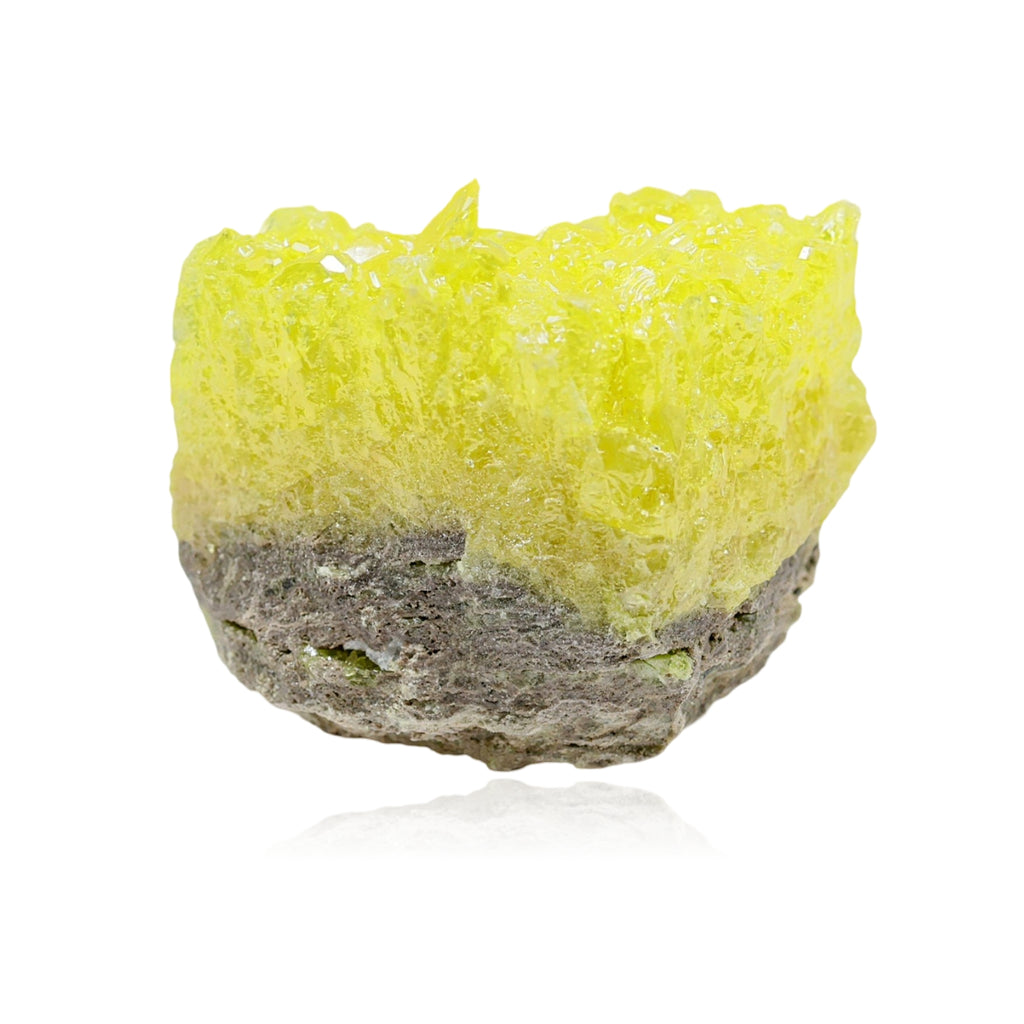 Stone - Specimen - Sulfur Cluster On Matrix