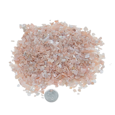 Stone - Tumbled Chips - Peach Moonstone - 3mm to 5mm