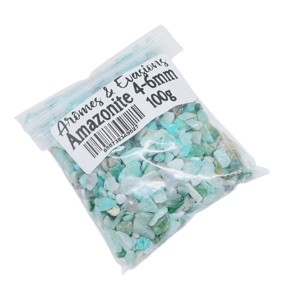 Stone - Rough Chips - Amazonite - 4 to 6mm 100 g