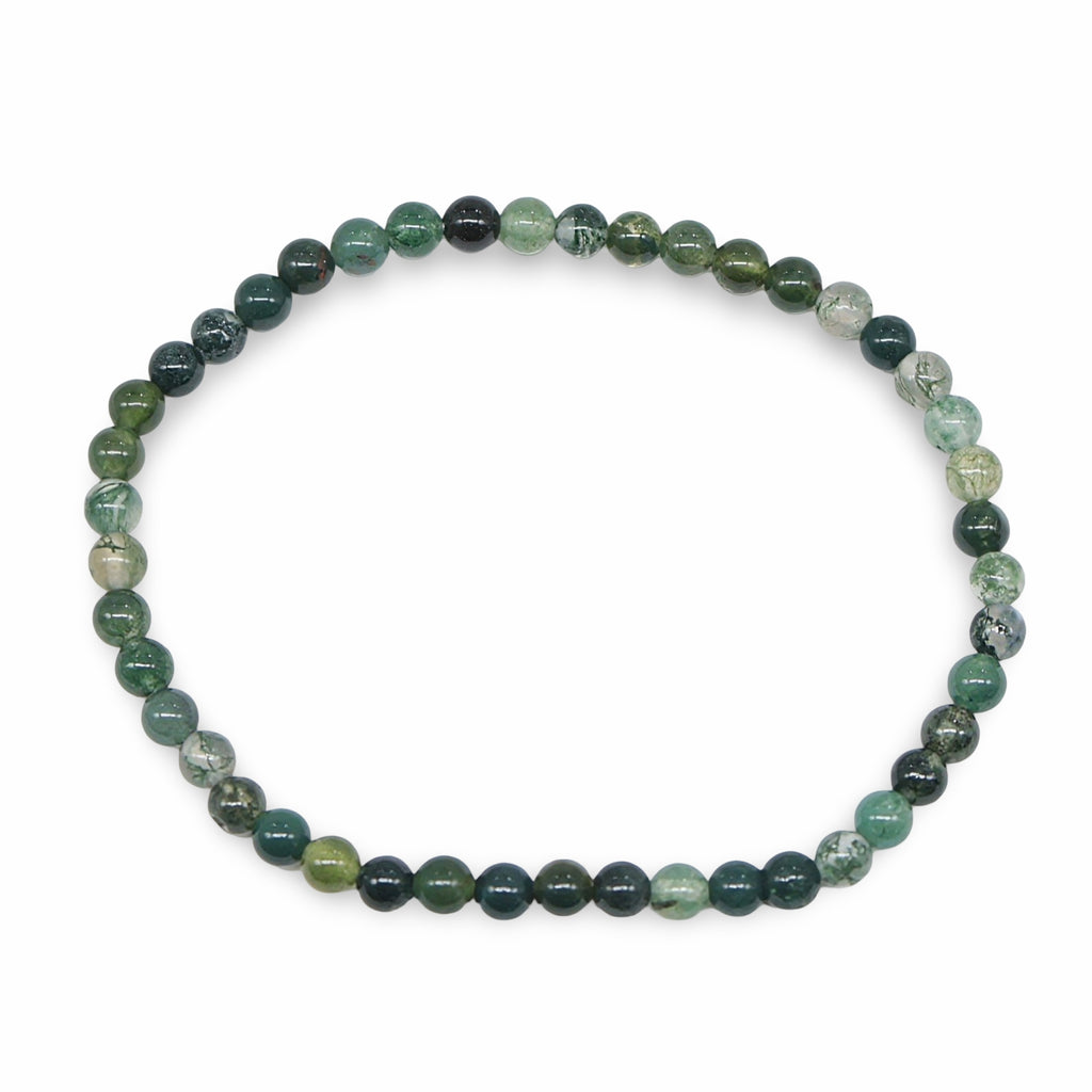 Bracelet - Moss Agate - 4mm