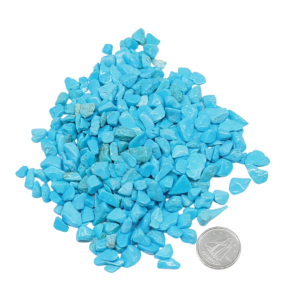 Stone - Tumbled Chips - Blue Howlite - 5 to 7mm