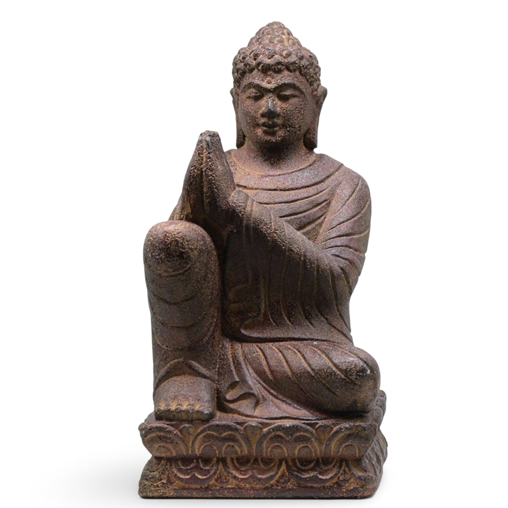 Home Decor - Volcanic Stone Statue - Namaste Resting Buddha