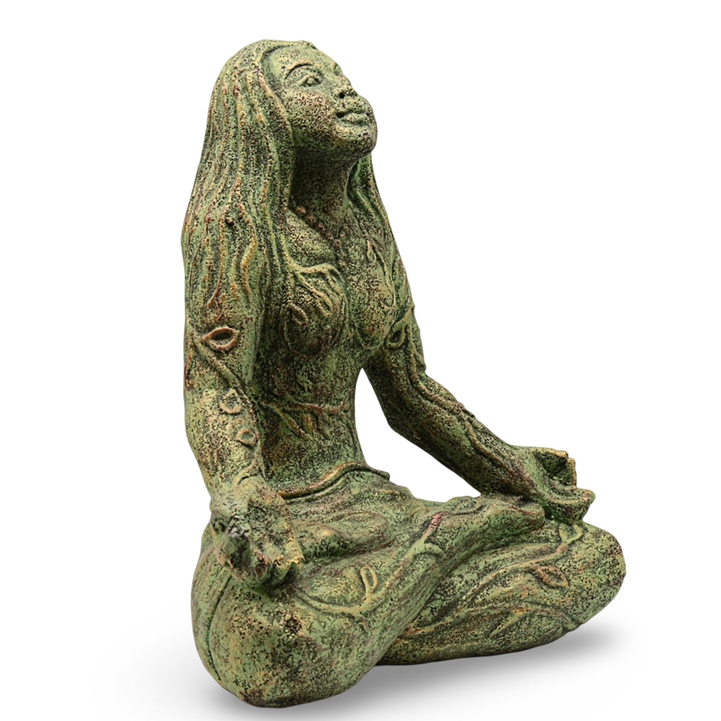 Home Decor - Volcanic Stone Statue - Mother Earth Lotus Pose