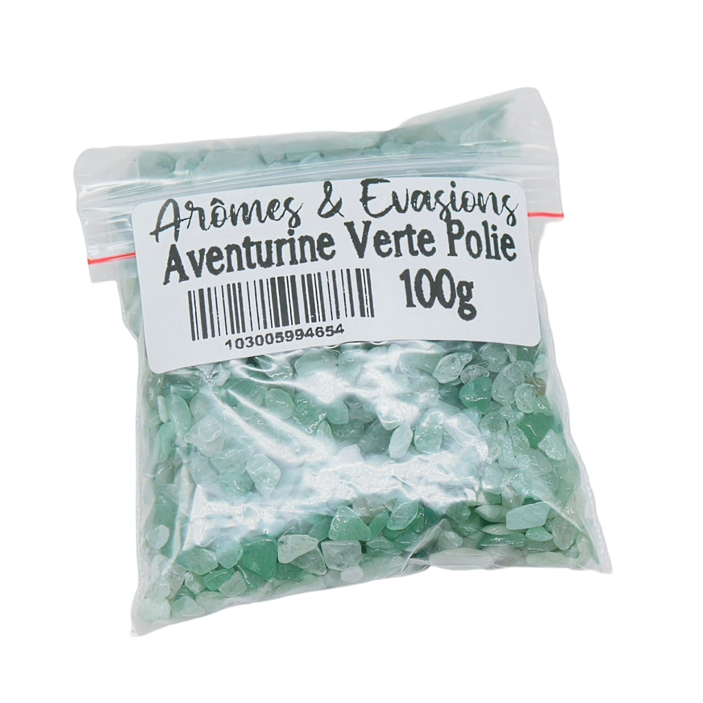 Stone - Tumbled Chips - Green Aventurine - 2 to 4mm 100 g