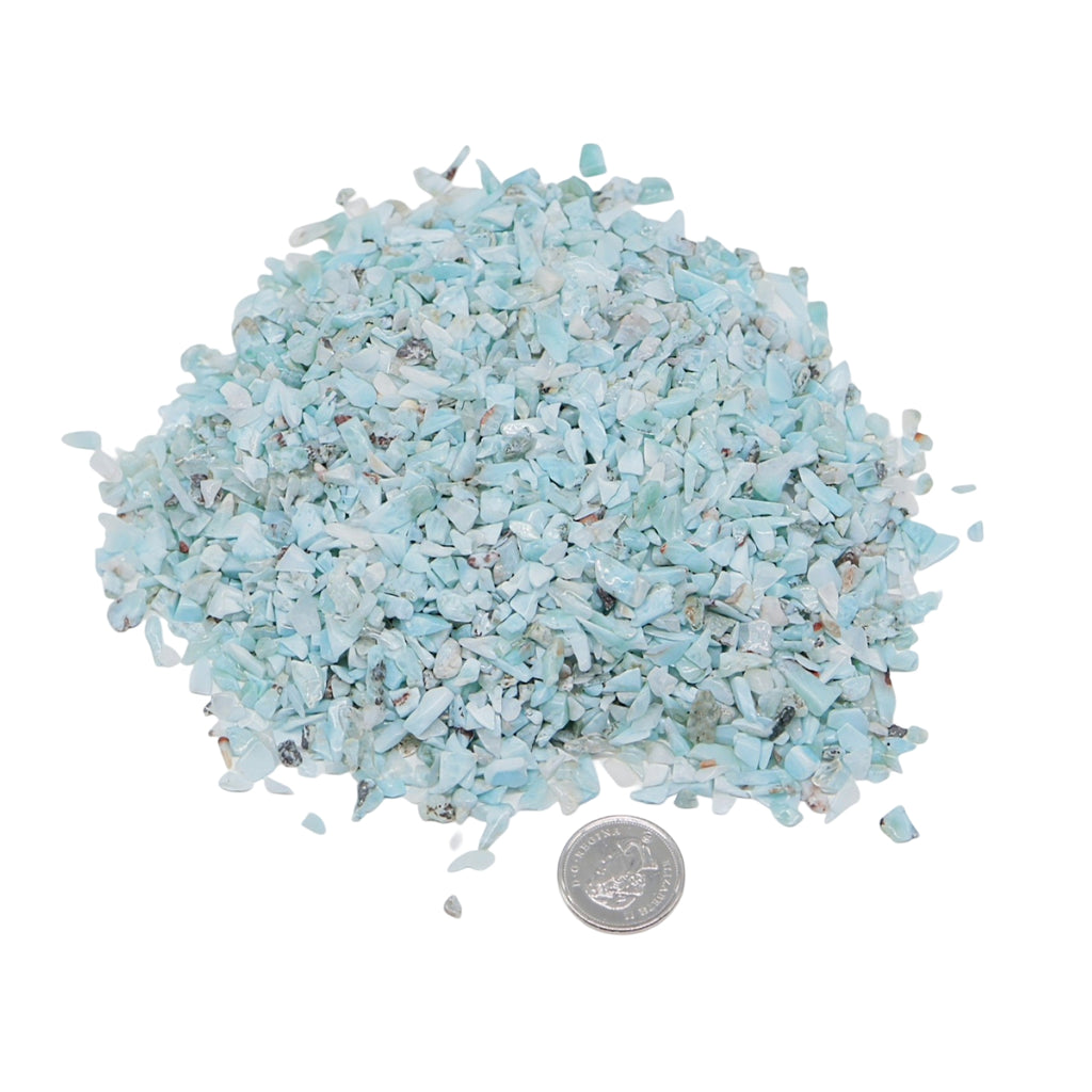 Stone - Rough Chips - Larimar - 3 to 5mm