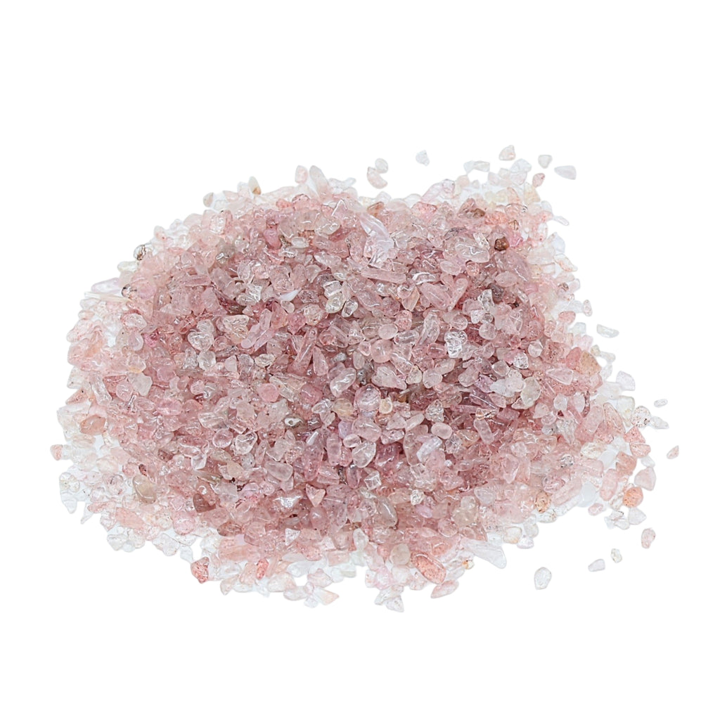 Stone - Tumbled Chips - Strawberry Quartz - 2 to 4mm 500 g