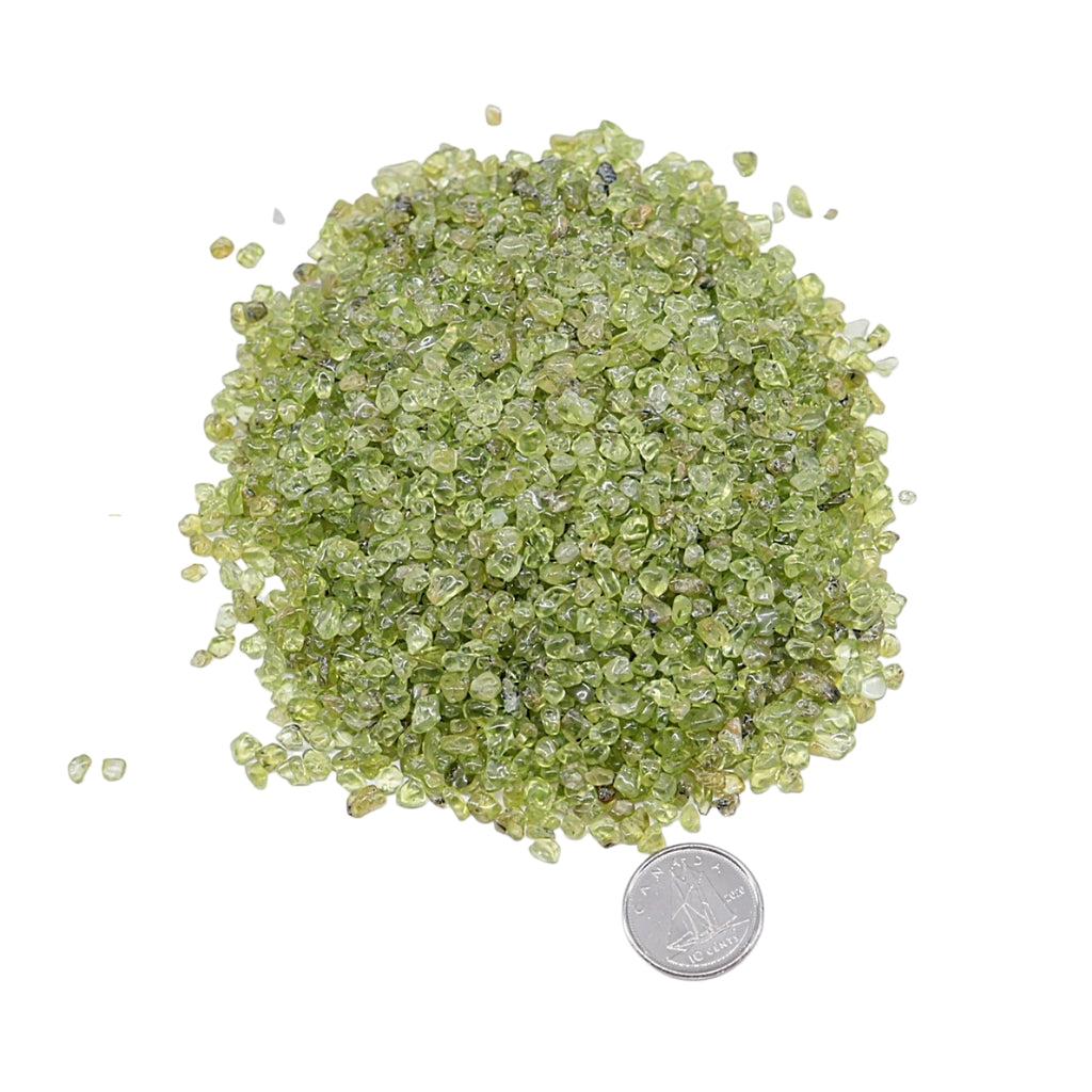 Stone - Tumbled Chips - Peridot - 3 to 5mm