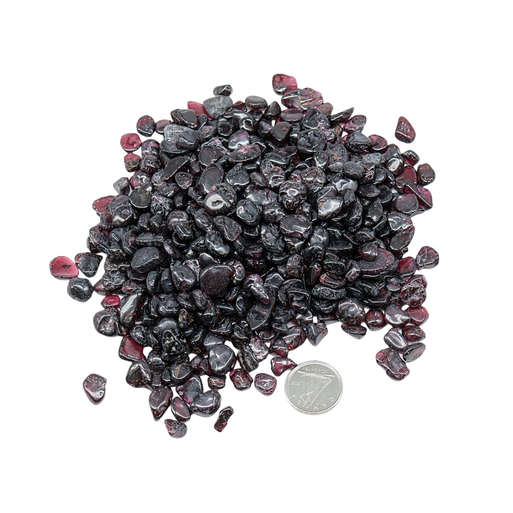 Stone - Tumbled Chips - Garnet - 5 to 7mm