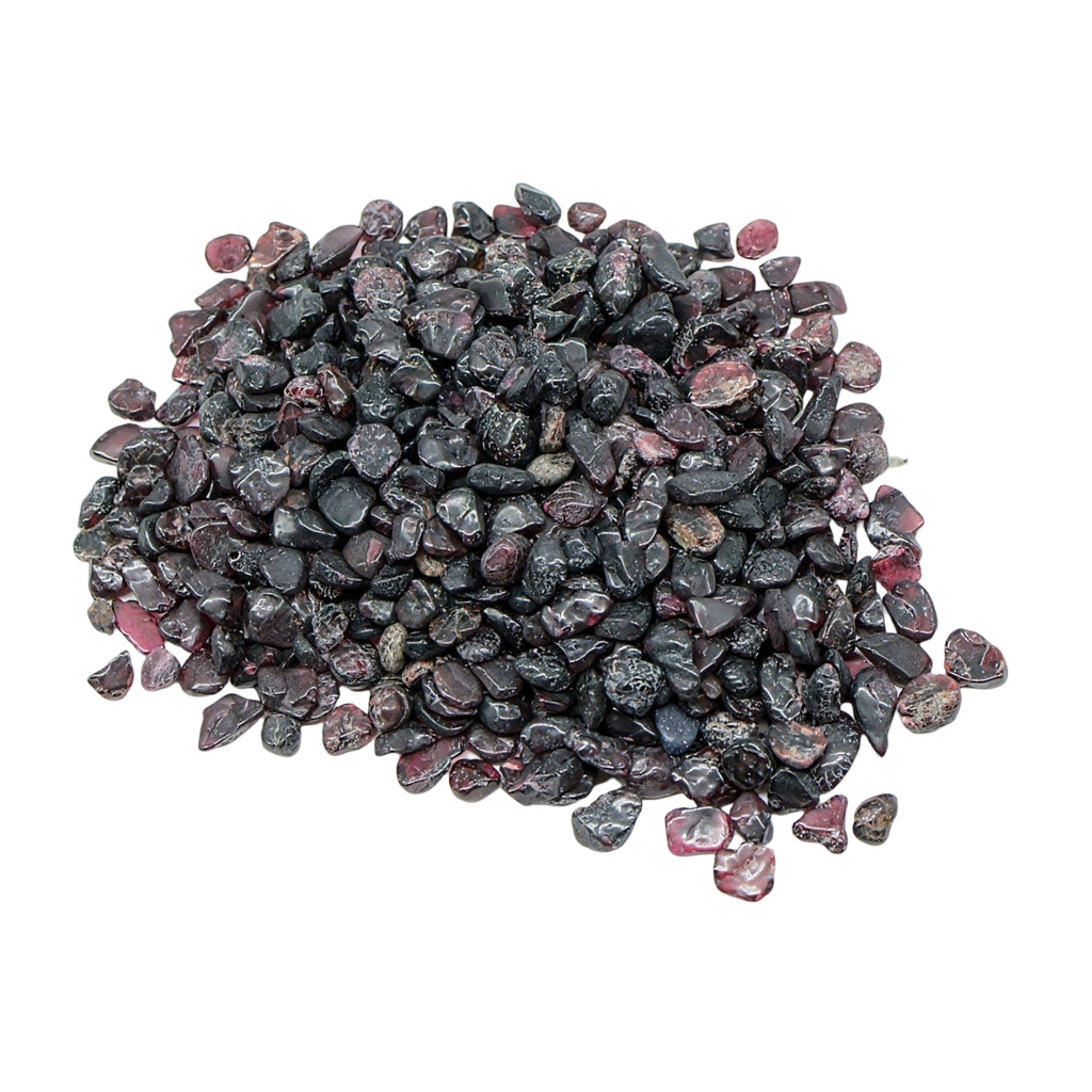 Stone - Tumbled Chips - Garnet B - 7 to 9mm 500 g