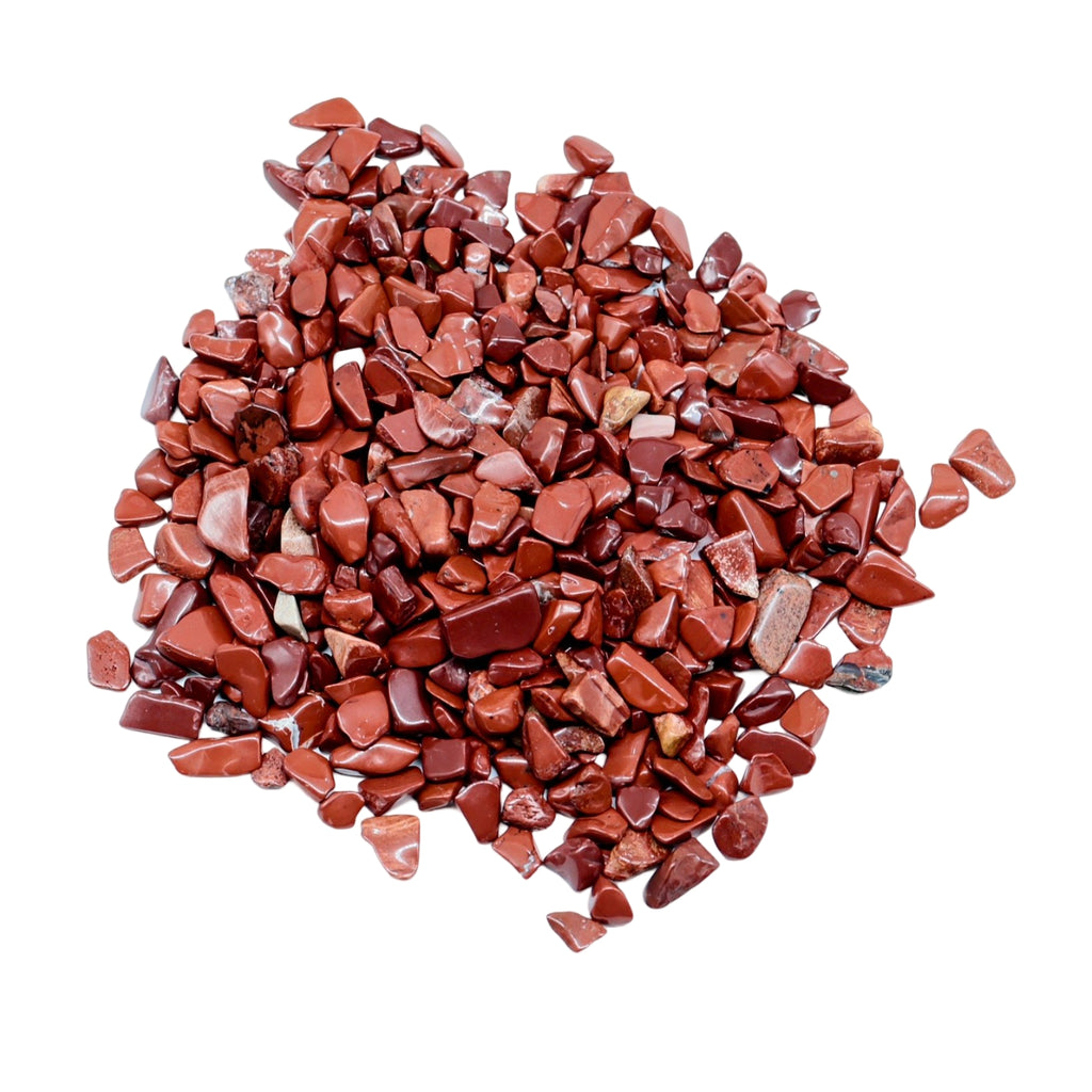 Stone - Tumbled Chips - Red Jasper - 3mm to 5mm 500 g