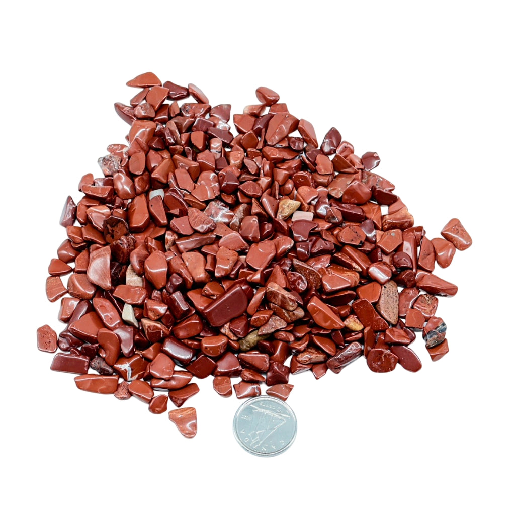 Stone - Tumbled Chips - Red Jasper - 3mm to 5mm