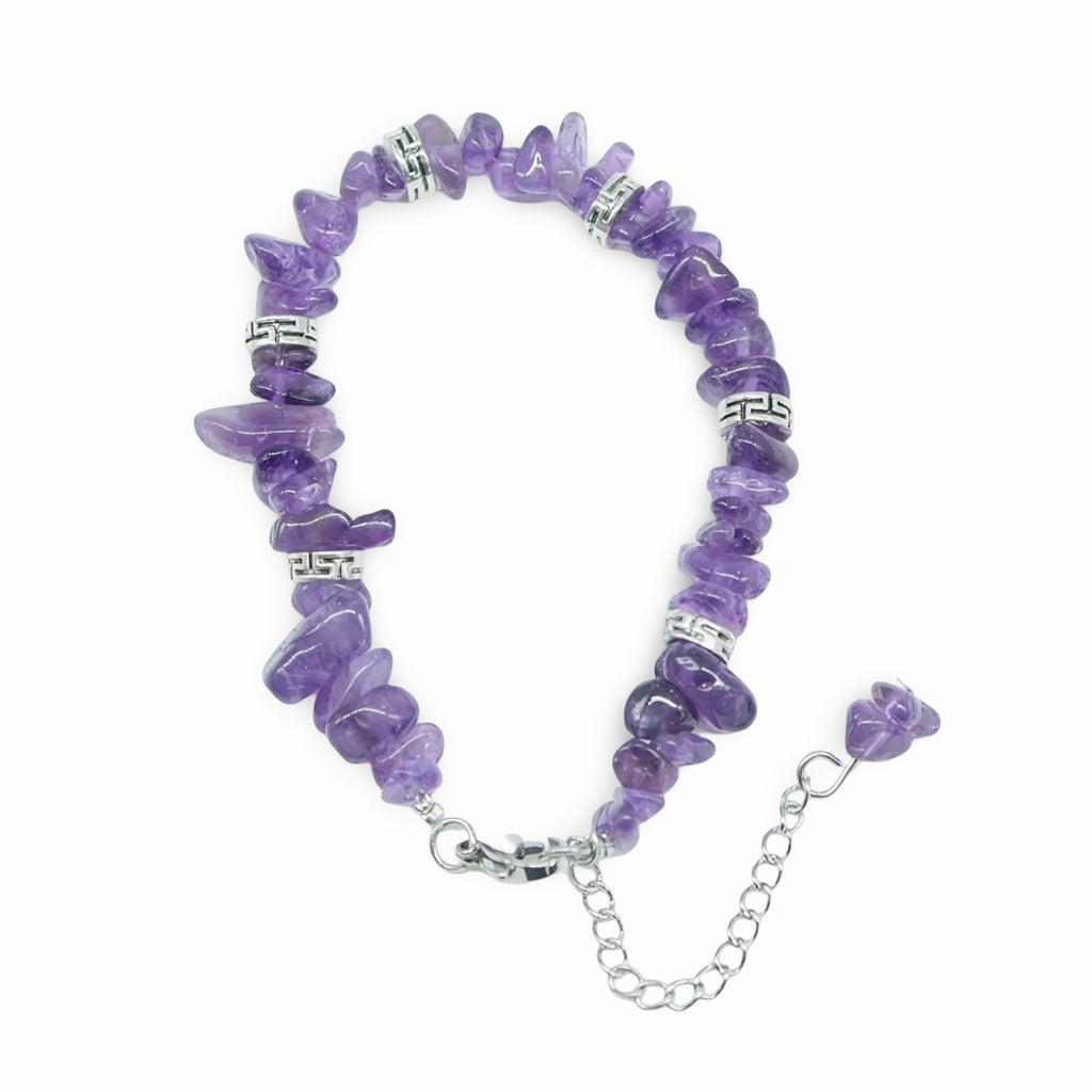 Bracelet - Amethyst - Chips - Adjustable