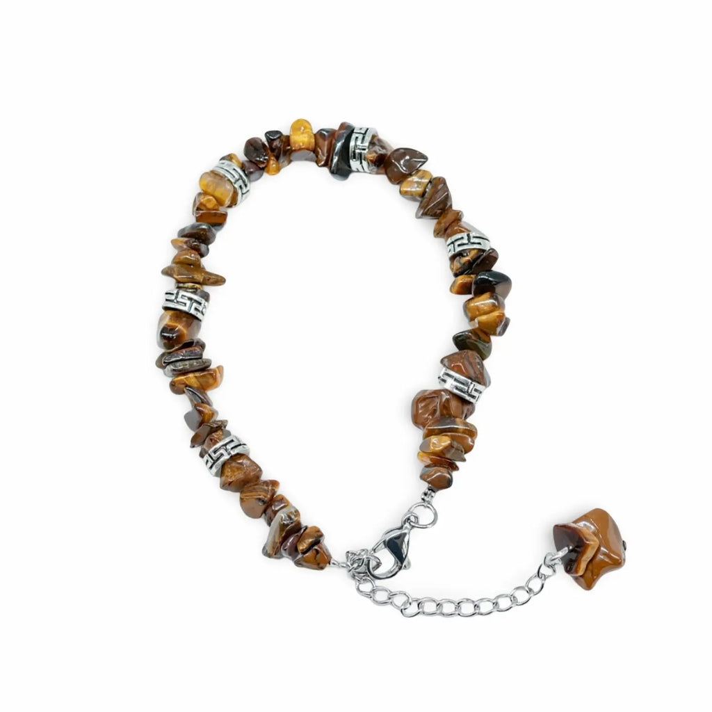 Bracelet - Tiger Eye - Chips - Adjustable