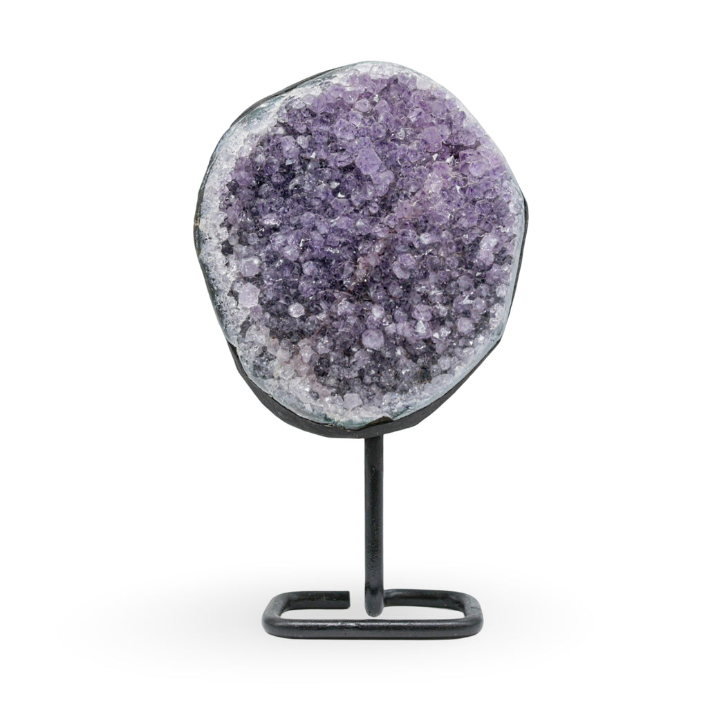 Cluster - Druzy on Metal Stand - Amethyst - 1120g