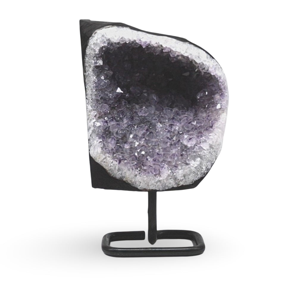 Cluster - Druzy on Metal Stand - Amethyst - 1355g